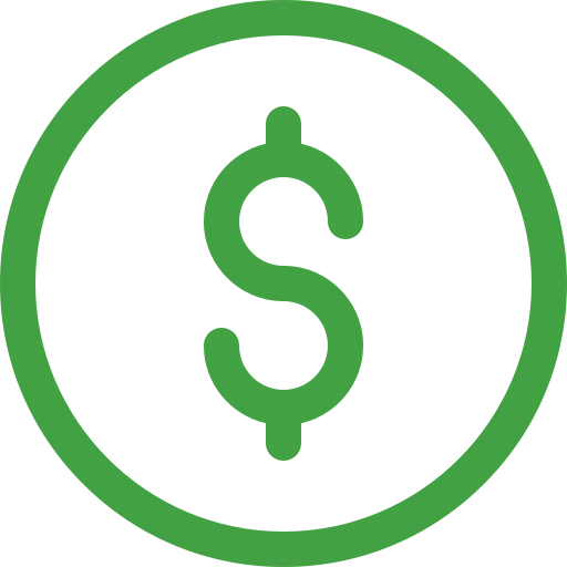 Green dollar sign icon symbolizing affordable car wrap pricing in Toronto