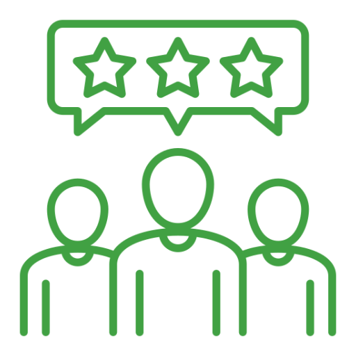 Icon representing customer testimonials and 5-star car wrap reviews for TorontoCarWrap.com