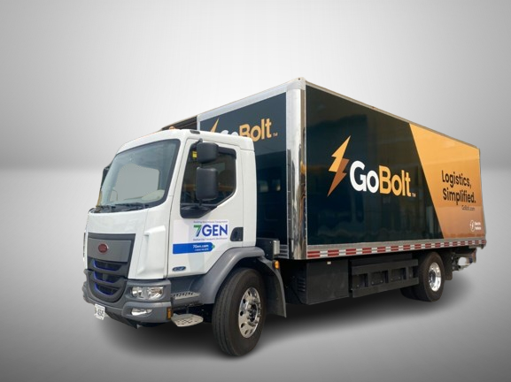 GoBolt box truck with branded commercial vinyl wrap designed by TorontoCarWrap.com for logistics fleet in Toronto