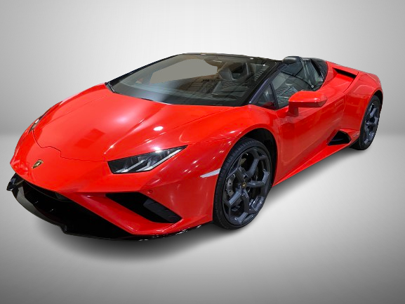 Red Lamborghini Huracan Evo 2020 with custom car wrap service in Toronto by TorontoCarWrap.com