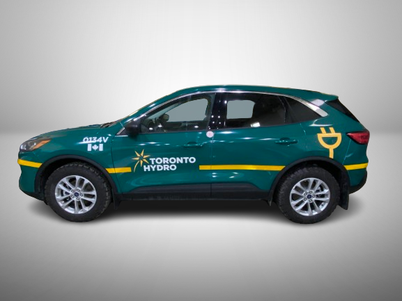 Custom fleet vehicle wrap for Toronto Hydro SUV with branded decals and graphics by Toronto Car Wrap for high-visibility corporate identity